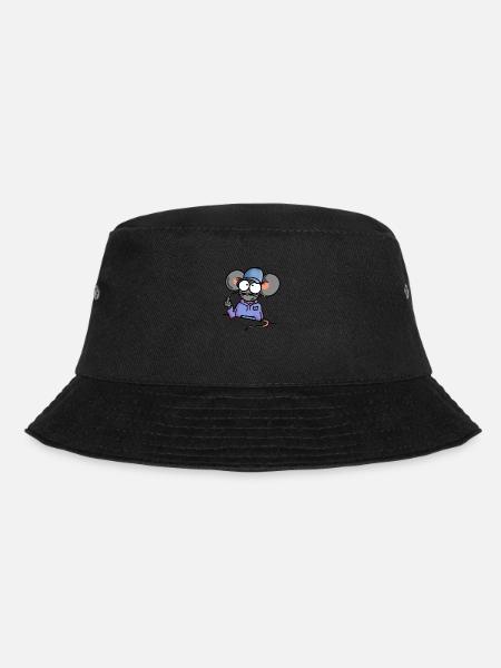Maus zeigt Mittelfinger - Bucket Hat - Schwarz