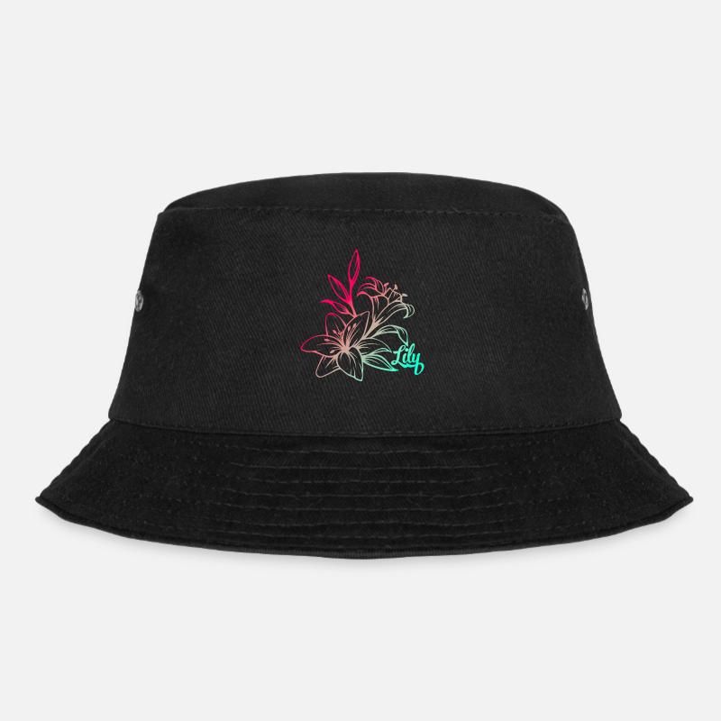 Lilie Blüte Pflanze - Bucket Hat - Schwarz
