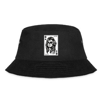 King And Queen Skull - 1/2 Card Hearts Flush - Bob - noir - Devant - Lela (165cm)