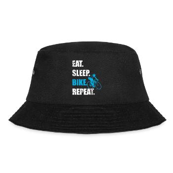 Eat Sleep bike Repeat road bike road bike saying - Bucket Hat - black - Front - Lela (165cm)