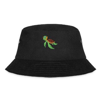 Schildkröte Tauchen Taucher - Bucket Hat - Schwarz - Vorne - Lela (165cm)