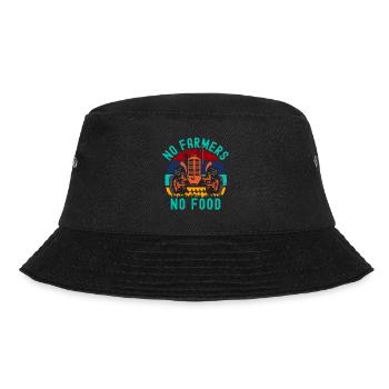 No Farmers No Food Tractor - Bucket Hat - black - Front - Lela (165cm)