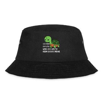 Ich kam sah und hatte direkt kein Bock mehr Schild - Bucket Hat - Schwarz - Vorne - Lela (165cm)