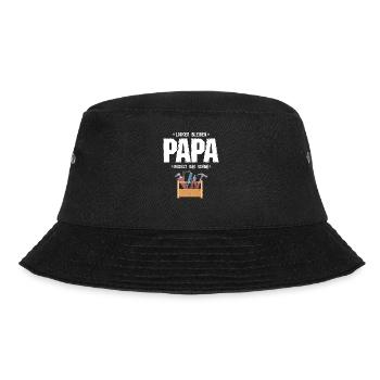Papa Vater ist Techniker oder Handwerker Werkzeug - Bucket Hat - Schwarz - Vorne - Lela (165cm)