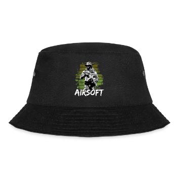 Airsoft /Softair / Softgun / AEG Airsoft Milsim - Bucket Hat - black - Front - Lela (165cm)