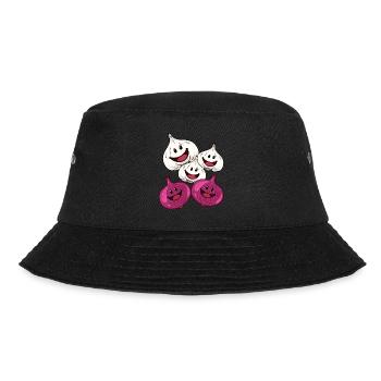 cheerful garlic onion vegetables cook healthy - Bucket Hat - black - Front - Lela (165cm)