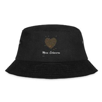 Mein Schwarm und ich helle Schrift - Bucket Hat - Schwarz - Vorne - Lela (165cm)
