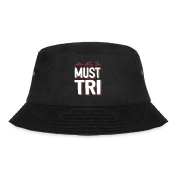 spruch Triathlon triathlete - Bucket Hat - black - Front - Lela (165cm)