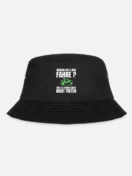 Warum ich E-Bike fahre ? - Bucket Hat - Schwarz