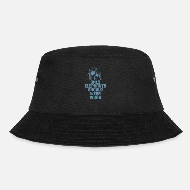 Elefanten Only Elephants Should Wear Ivory - Bucket Hat - Schwarz