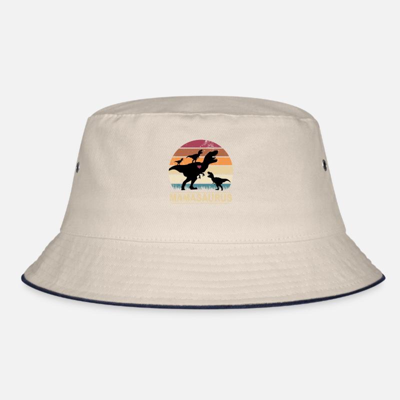 Mamasaurus Dinosaurier Herz Drillinge Muttertag Bucket Hat