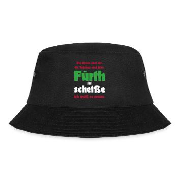 Antifü anti Fürth gegen Fürth Fussball Fan Spass - Bucket Hat - Schwarz - Vorne - Lela (165cm)