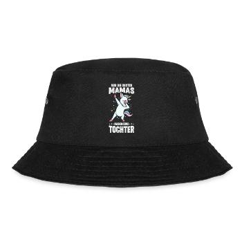 Mama Tochter Partnerlook Geschenk - Bucket Hat - Schwarz - Vorne - Lela (165cm)