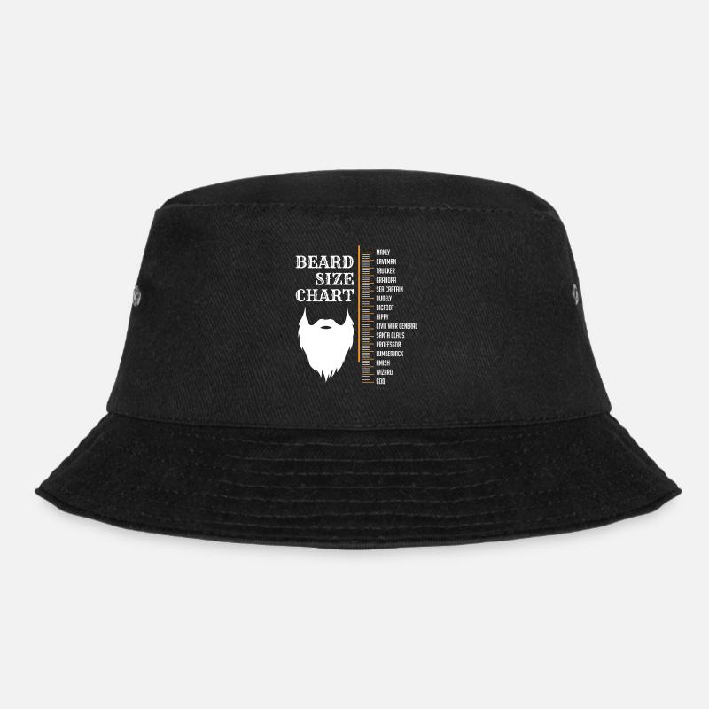 Bär Größentabelle, Bärtig, Bärte - Bucket Hat - Schwarz