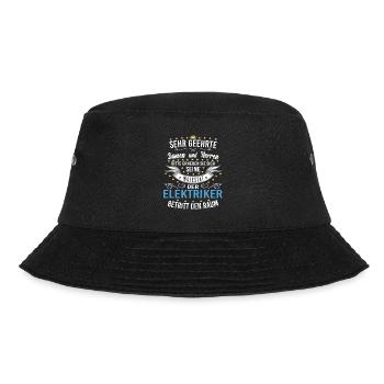 Elektriker lustiger Spruch zum Vatertag - Bucket Hat - Schwarz - Vorne - Lela (165cm)