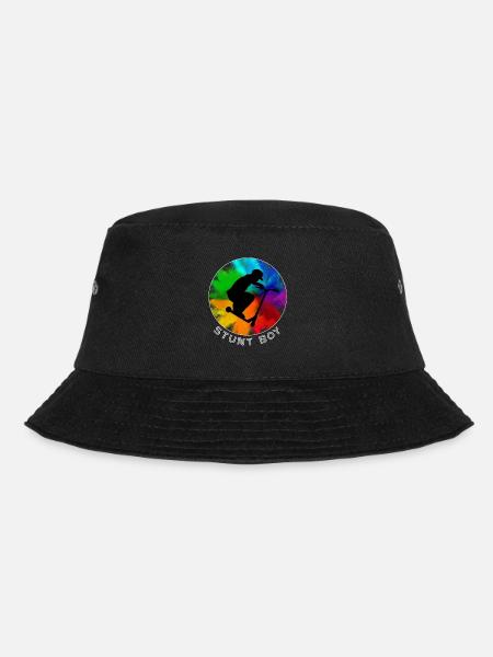 Stunt Boy Scooter Stunt Skater Kick Scooter Kids - Bucket Hat - black