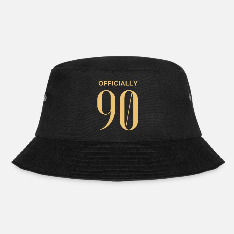 Officially 90 90th Birthday - Bucket Hat - black