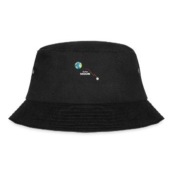 To the Moon - Börse Meme Stock Trading Aktien - Bucket Hat - Schwarz - Vorne - Lela (165cm)