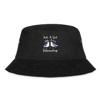 Julianadorp Niederlande Möwen Urlaub - Bucket Hat - Schwarz - Vorne - Lela (165cm)