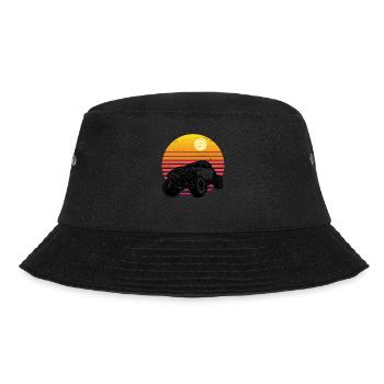 Vintage Retro 70s Sunset Car - Bucket Hat - black - Front - Lela (165cm)