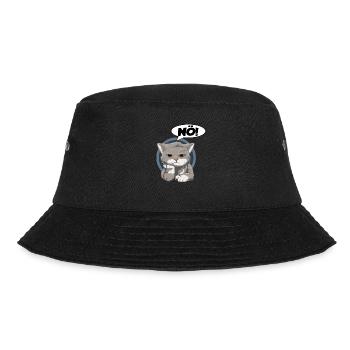 Katze Kater Streiken Ärgern Null Bock Keine Lust - Bucket Hat - Schwarz - Vorne - Lela (165cm)