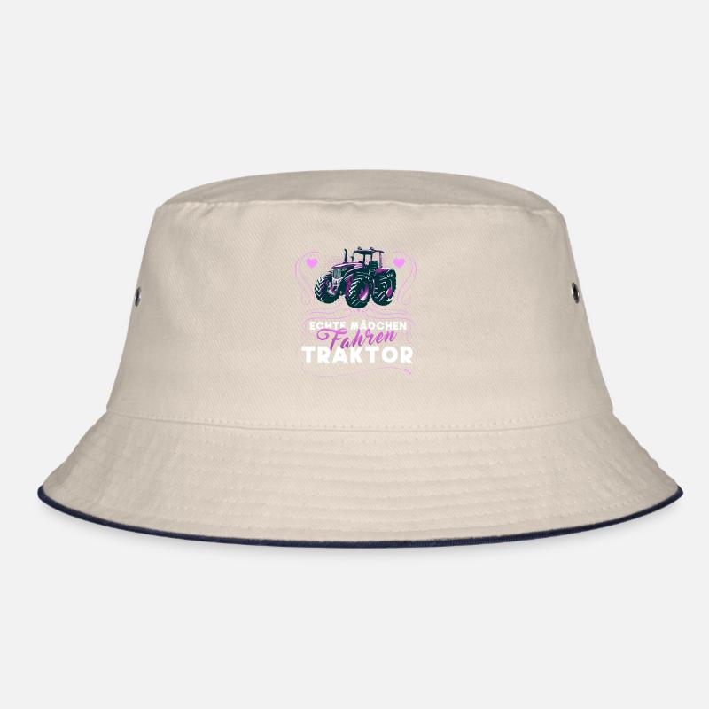 Echte Mädchen fahren Traktor Bauernhof Geschenk Bucket Hat