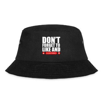 Lustiges Video Blogger Vlogger Like Subscribe - Bucket Hat - Schwarz - Vorne - Lela (165cm)
