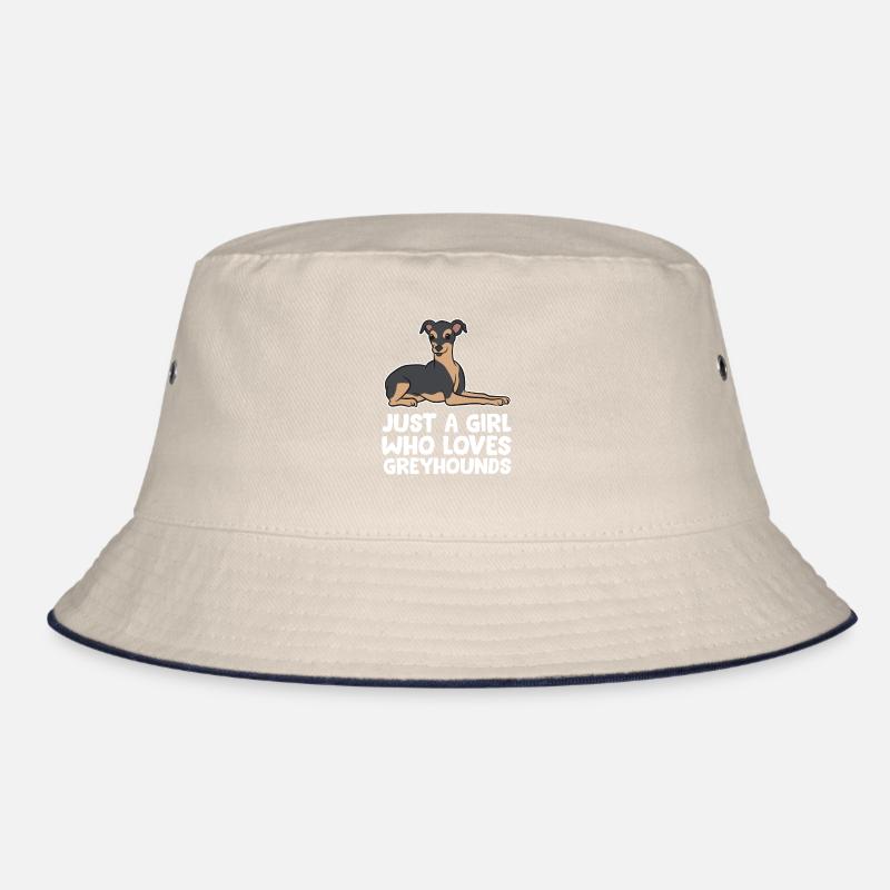 Greyhound Girl Nur ein Mädchen, das Windhunde Bucket Hat