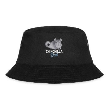 Chinchilla Dad Papa Geschenk - Bucket Hat - Schwarz - Vorne - Lela (165cm)