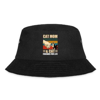 Cat Mom & Cat Lover Cat Mom Gift - Bucket Hat - black - Front - Lela (165cm)