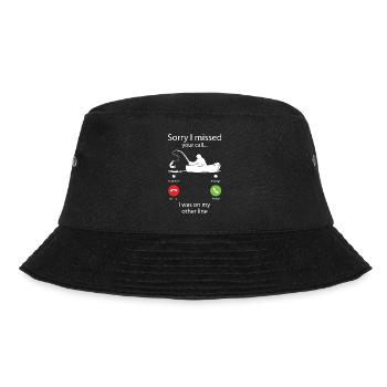 Sorry I Missed Your Call Phone Calling Screen - Bucket Hat - Schwarz - Vorne - Lela (165cm)