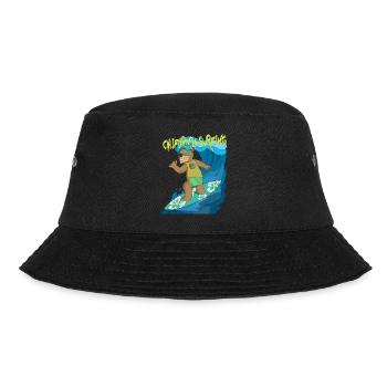 Summer feeling Californian shaka bear surfs the - Bucket Hat - Schwarz - Vorne - Lela (165cm)