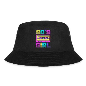 80s Girl Retro 90s Party Funny - Bucket Hat - black - Front - Lela (165cm)