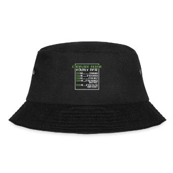 Computer Reparieren Fachmann Informatiker Stunden - Bucket Hat - Schwarz - Vorne - Lela (165cm)