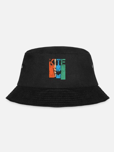 Kite, Kiteboarder Surfer - Bucket Hat - Schwarz