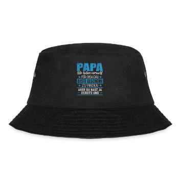 Papa Beste Geschenk Bereits Uns Vater Väter Kinder - Bucket Hat - Schwarz - Vorne - Lela (165cm)