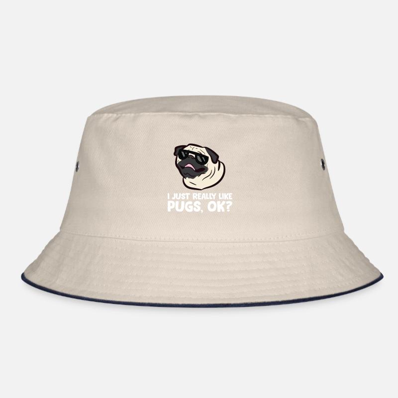 Ich mag Möpse einfach wirklich, okay lustiger Mops Bucket Hat