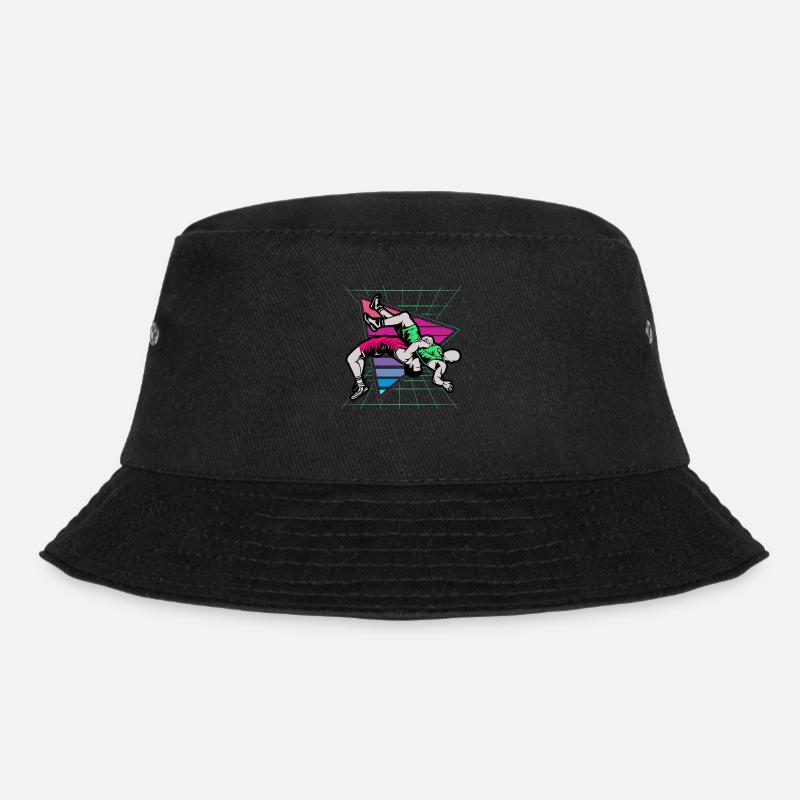 Wrestling, Wrestling Wrestler, 2021, - Bucket Hat - black