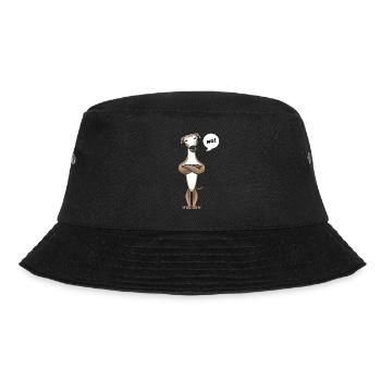 Sturer Galgo Español Hund lustig - Bucket Hat - Schwarz - Vorne - Lela (165cm)