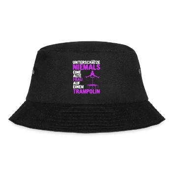 Trampolin Sportlerin Mutter Mama Oma Shirt - Bucket Hat - Schwarz - Vorne - Lela (165cm)