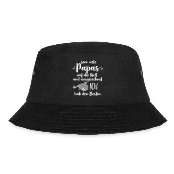 So viele Papas auf der Welt Vatertag Geschenk - Bucket Hat - Schwarz - Vorne - Lela (165cm)