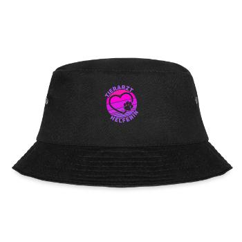 Tierarzthelferin Tiermedizinische Fachangestellte - Bucket Hat - Schwarz - Vorne - Lela (165cm)