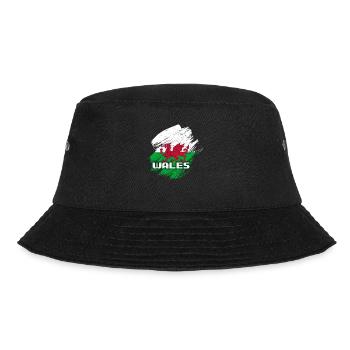 Wales Flagge - Bucket Hat - Schwarz - Vorne - Lela (165cm)