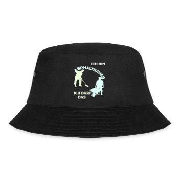 Ich bin Asphaltbauer, ich darf das! - Bucket Hat - Schwarz - Vorne - Lela (165cm)
