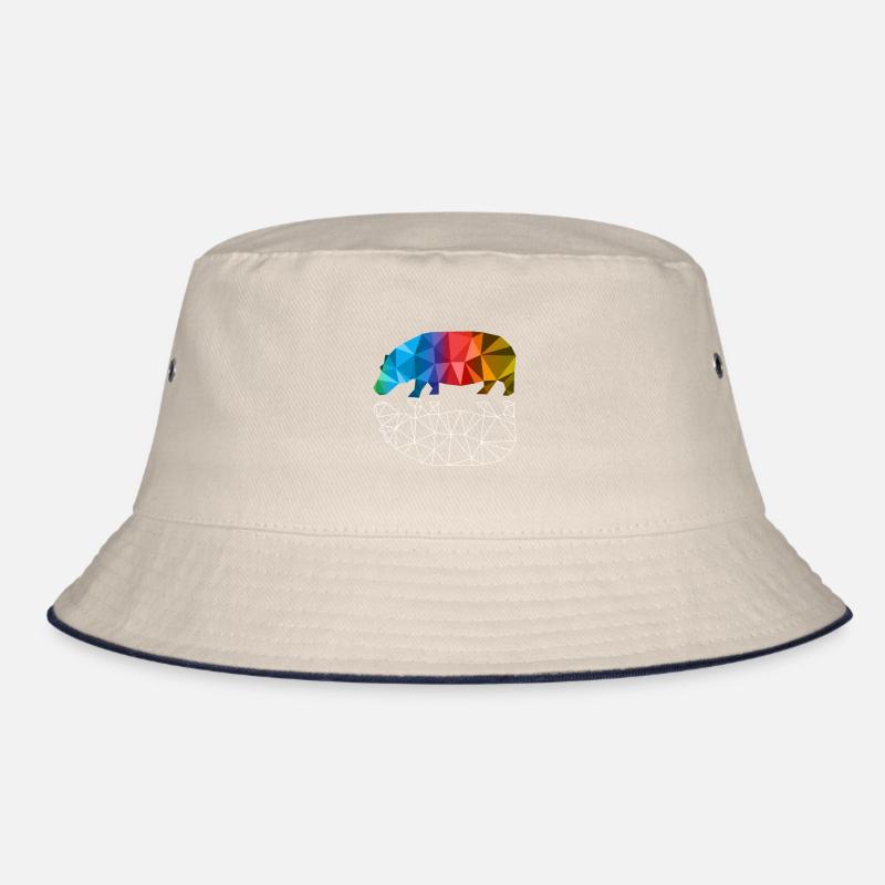 Nilperd Geschenk Hippo Bunt Kunstwerk Geometrie Bucket Hat