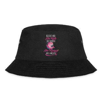 Reichet mir die Rute die Königin will Angeln - Bucket Hat - Schwarz - Vorne - Lela (165cm)