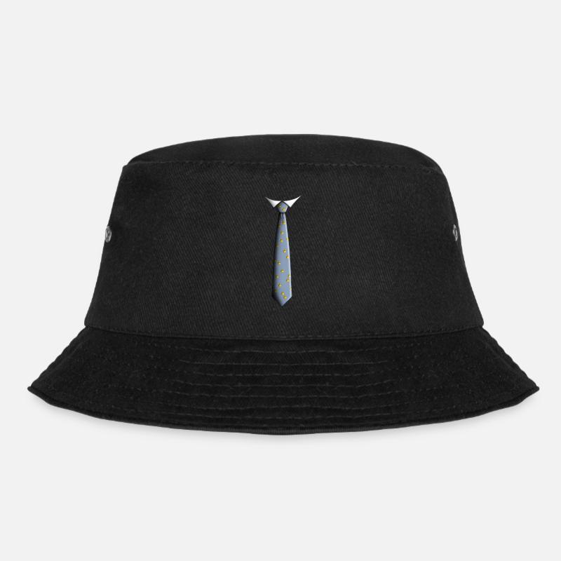 Tie with ducks - Bucket Hat - black