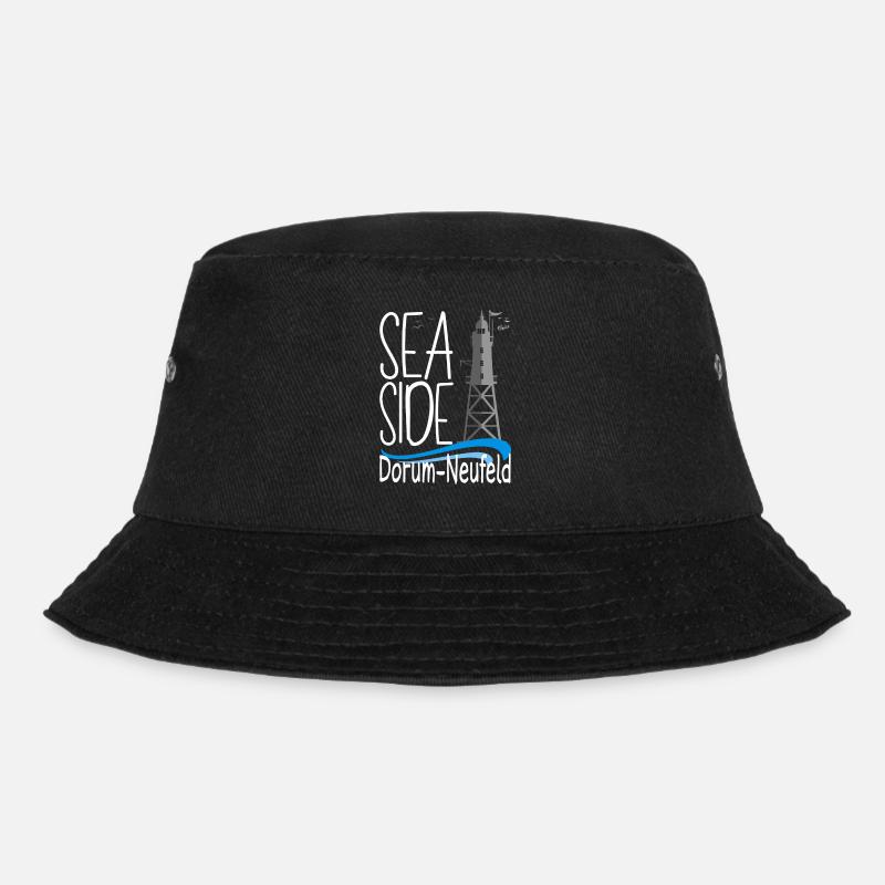 Moin Dorum-Neufeld Wurster Nordseeküste Leuchtturm - Bucket Hat - Schwarz