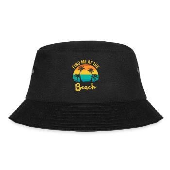 FIND ME AT THE beach - Bucket Hat - black - Front - Lela (165cm)