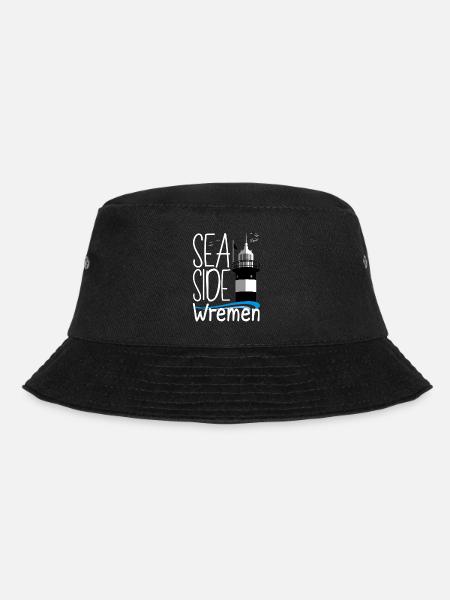 Moin Wremen Wurster Nordseeküste Leuchtturm - Bucket Hat - Schwarz